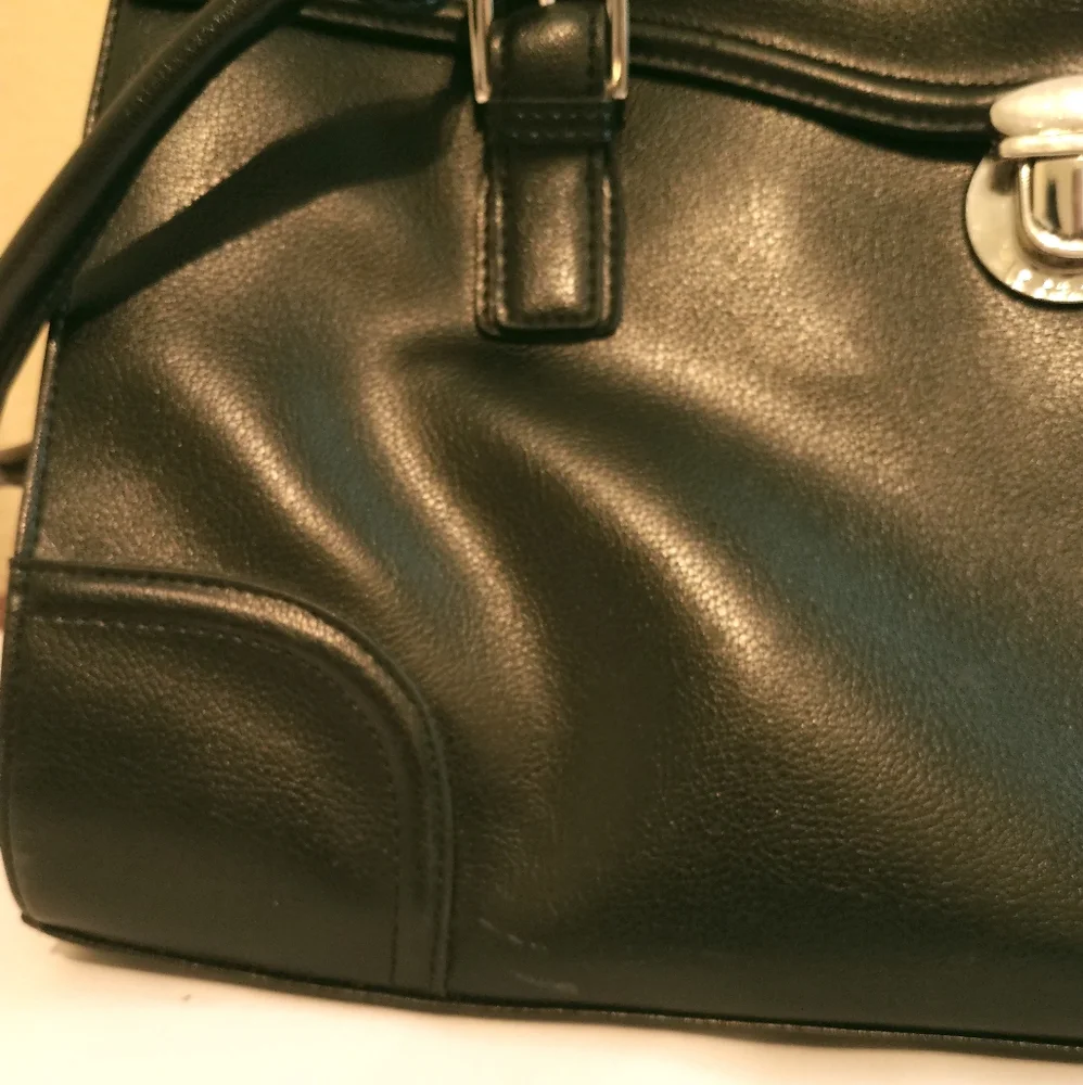 Liz Claiborne Tote Bag Black Work Messenger